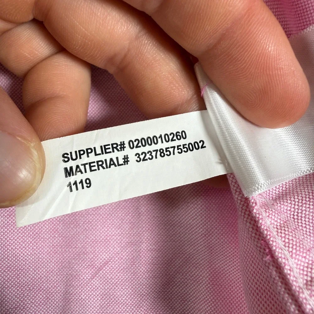 Ralph Lauren Oxford Shirt Boys L Pink Polo Bear L/S Button Down